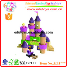 Little Girls Cooperative Play Stacking Blocks Châteaux Theme Wooden Magical Building Set